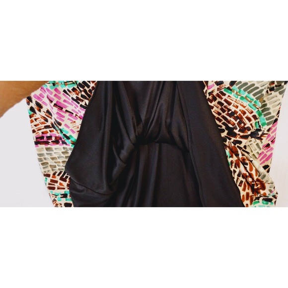 Donna Ricco Dress Women's 18W Sleeveless Lined Pink Aqua  Faux Leather Accent - Picture 8 of 9